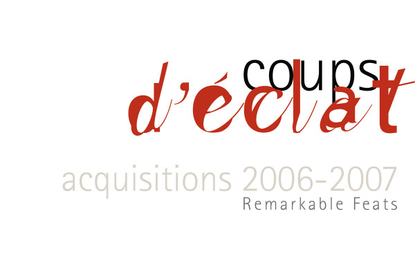 Signature graphique : Coups d’éclats. Acquisitions 2006-2007