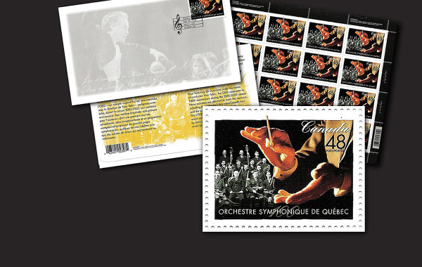 Timbre célébrant le 100e anniversaire de l’Orchestre symphonique de Québec
